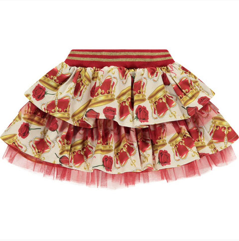 Adee Red Crown Skirt Set