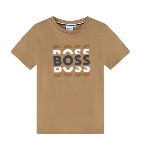 Boss Brown Multi Logo T-Shirt