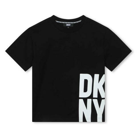 Dkny camiseta con logo blanco y negro