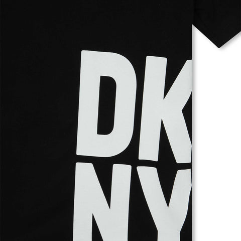 Dkny camiseta con logo blanco y negro