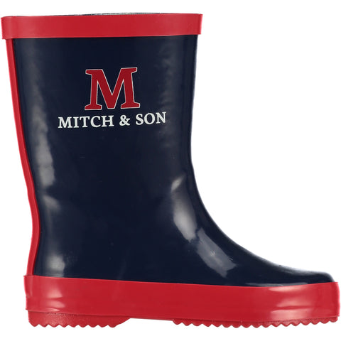Mitch & Son Navy/Red Wellies