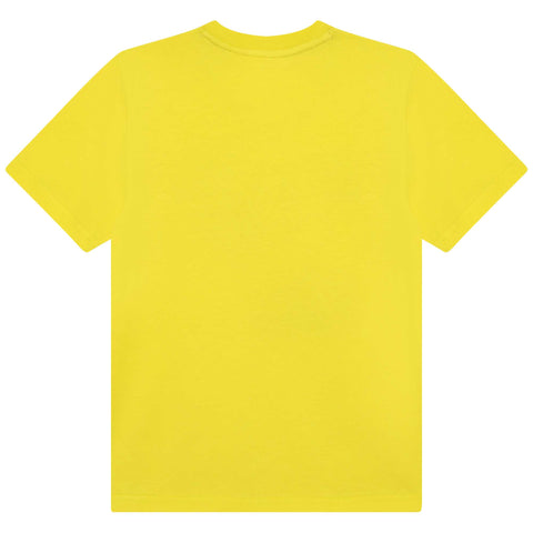Camiseta con logo en bloque en lima/azul marino de Timberland