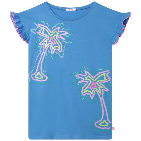 Billieblush Blue Palm Tree Dress
