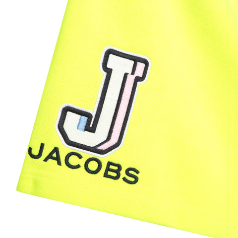 Conjunto de pantalones cortos tipo jersey con logo amarillo de The Marc Jacobs