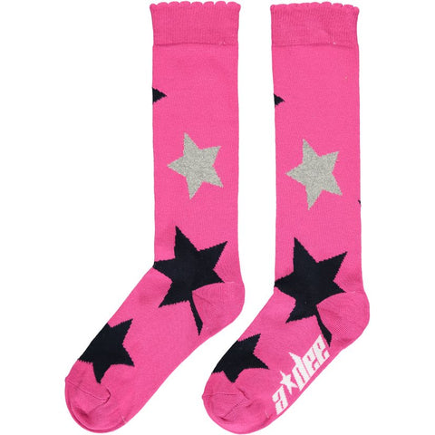 Calcetines hasta la rodilla con estrella rosa de Adee