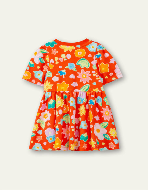 Oilily Red Bright Flower Dress