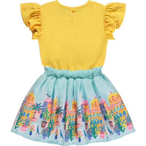 Adee Yellow Plant City Dress
