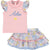 Adee Pink Pastel Heart Skirt Set