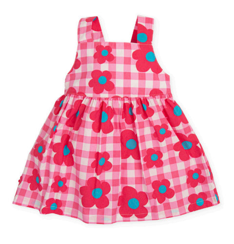 Agatha White/Pink Flower Dress