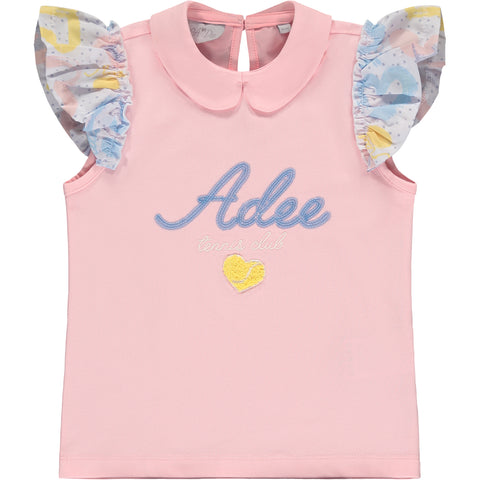 Adee Pink Pastel Heart Skirt Set