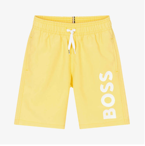 Boss Yellow Logo Shorts