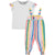Adee Colour Block Stripe Jumpsuit Set
